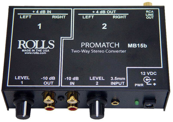 Rolls MB15B 3.5mm / RCA / XLR ProMatch Converter