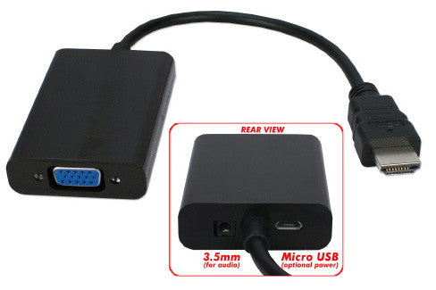 MC3 HDVGA-MFA HDMI to VGA Video with Audio Converter