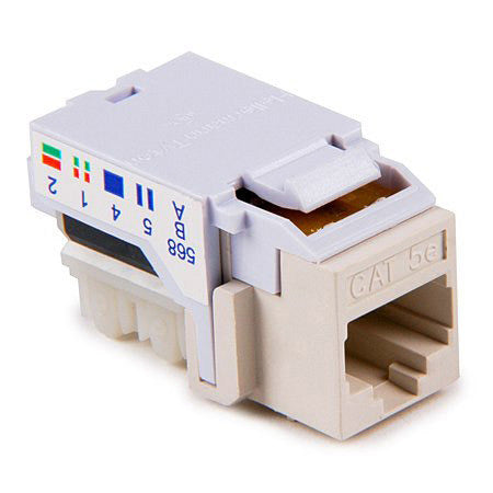 HellermannTyton Cat 5e 110 Punchdown Keystone Module-Off White