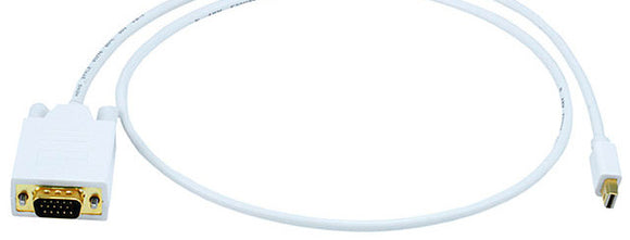 Mini-DisplayPort to VGA Cable White 10FT