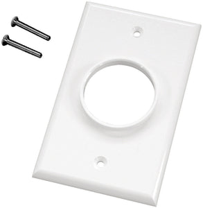 Midlite Single-Gang White Wireport Cable Pass Through Plate