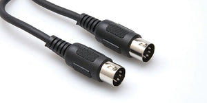 Hosa MIDI Cable 5-Pin DIN Male to 5-Pin DIN Male 5FT Black