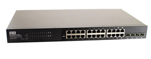 Transition Networks Managed 20-Port 10/100/1000 Poe Switch + 4x RJ45/SFP Ports