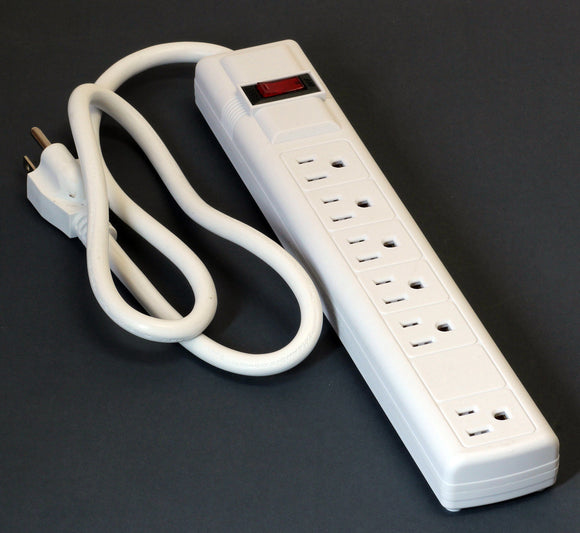 Milspec D155200WT 6 Outlet Power Strip with 3 Ft Cord