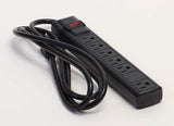 Milspec D19003872 6 Outlet Power Strip with 6 Foot Cord - Black