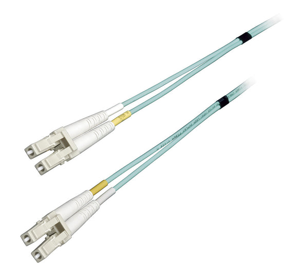 20-Meter 50/125 Fiber Optic Patch Cable Multimode Duplex LC to LC - 10-Gig Aqua