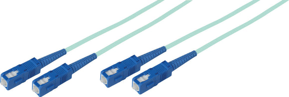 1-Meter 50/125 Fiber Optic Patch Cable Multimode Duplex SC to SC - 10-Gig Aqua