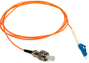 1-Meter 62/125 Fiber Optic Patch Cable Multimode Simplex ST to LC - Orange