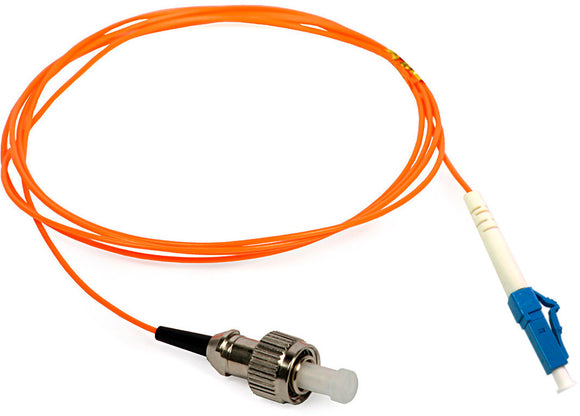 3-Meter 62/125 Fiber Optic Patch Cable Multimode Simplex ST to LC - Orange