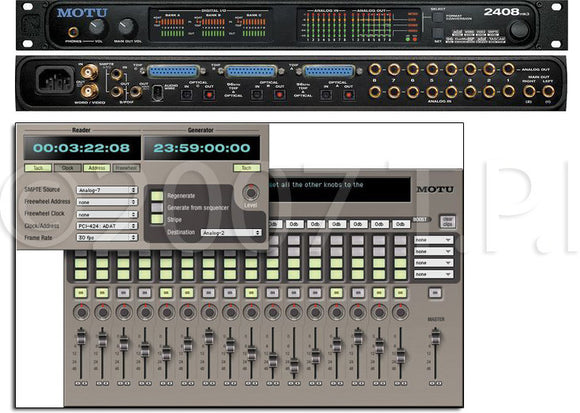 MOTU 2408mk3 96 kHz PCI Audio Recording System for MAC and Windows