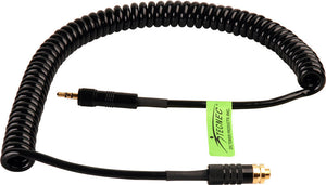 TecNec Coiled Stereo 3.5mm Mini Male to Stereo 3.5mm Female Molded Audio Cable 3FT