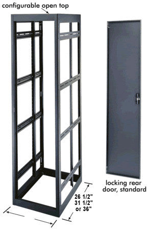 MRK-4026 40 Space Rack Enclosure 24 in. Deep with Rear Door