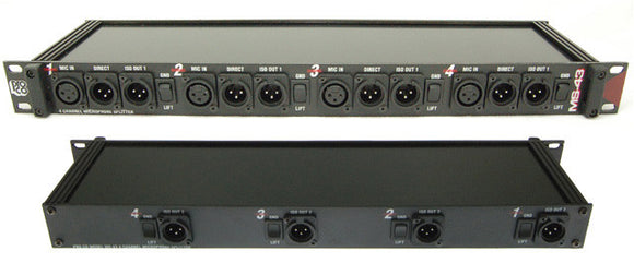 ProCo Sound MS43A 1 In x 3 Out x 4 Channel Mic Splitter