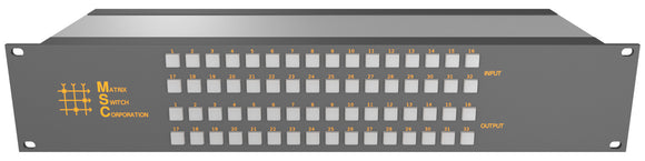 Matrix Switch MSC-2HD1632L 3G/HD/SD-SDI 16x32 2RU Routing Switcher -Button Ctrl