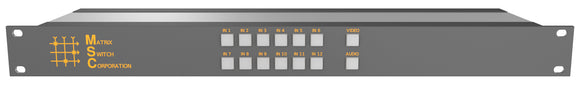 Matrix Switch MSC-HD121AAL 3G/HD/SD-SDI 12x1 Switcher -Analog Audio & Btn Ctrl