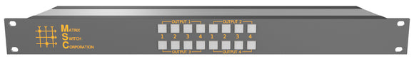 Matrix Switch MSC-HD44AAL 3G/HD/SD-SDI 4x4 Switcher -Analog Audio & Button Ctrl