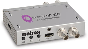 Matrox MC-100 Dual SDI to HDMI Mini Converter for 3G/3D/HD/SD with Multiplexer