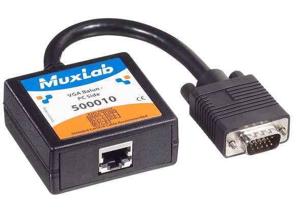 MuxLab 500011 VideoEase VGA Balun DB15F- Monitor Side