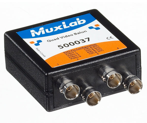 MuxLab 500032 VideoEase Quad Video Balun- RCA