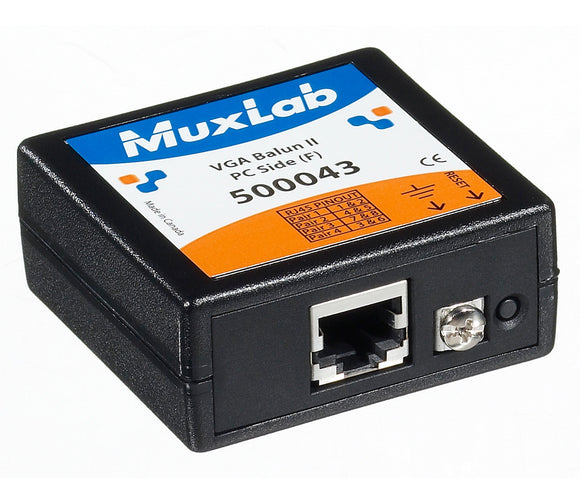 MuxLab 500043 VGA Balun II DB15F PC Side