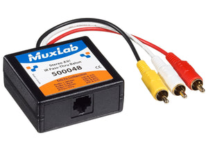 MuxLab 500048 Stereo AV/IR Pass-Thru Balun (Male RCA)