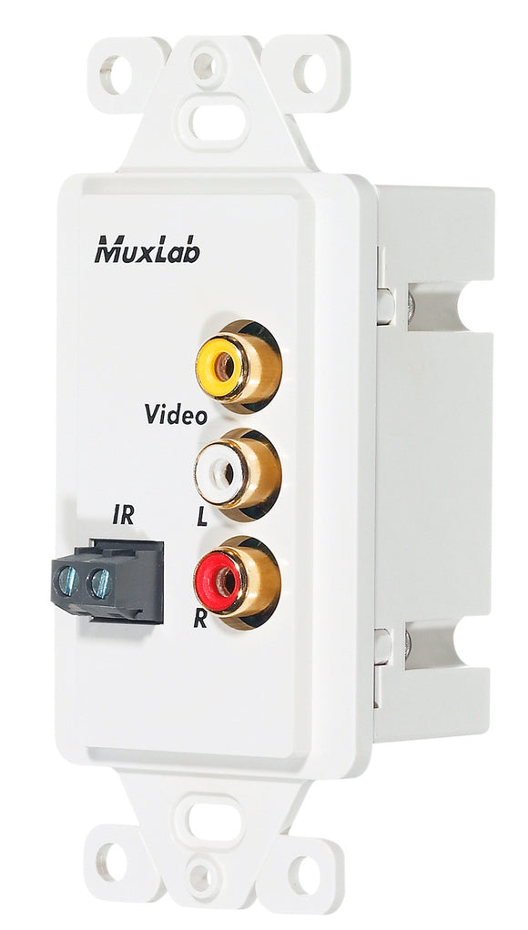 MuxLab 500049-WP-US Stereo AV/IR Pass-Thru Wall Balun