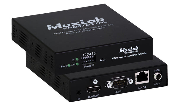 Muxlab 500757-RX HDMI over IP H.264 Receiver with PoE