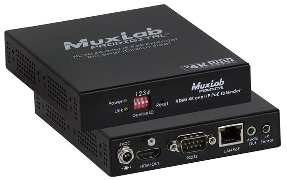 Muxlab 500758-RX 4K Over IP Receiver with PoE