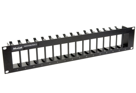 MuxLab 500900 Rack Mount Balun Chassis For 16 Units in 19in Rack