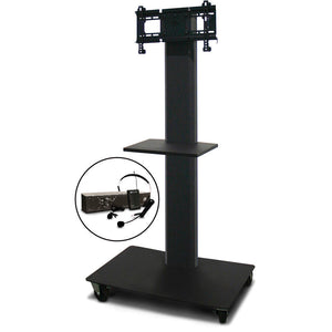 Marvel MVPFS3255DT-E Monitor Stand with Shelf & Earpiece Microphone