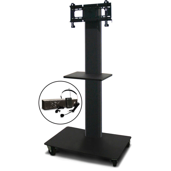 Marvel MVPFS3255DT-E Monitor Stand with Shelf & Earpiece Microphone