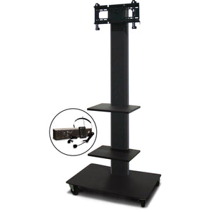 Marvel MVPFS3280DT-2E Monitor Stand with Two Shelves & Earpiece Microphone