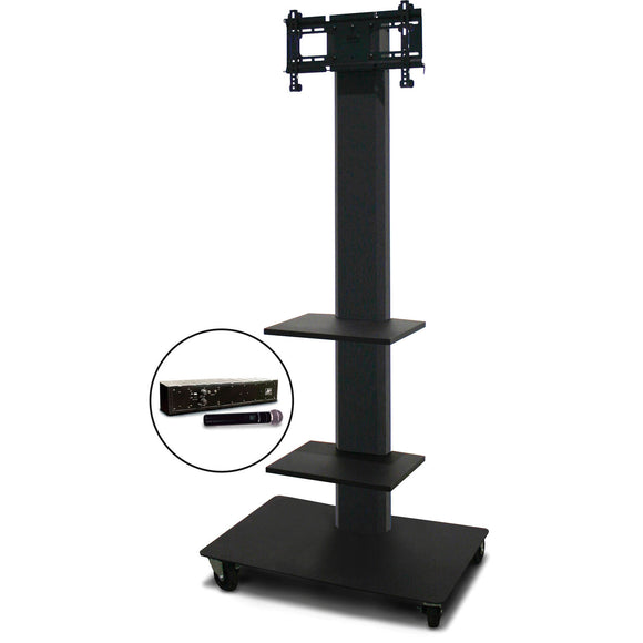 Marvel MVPFS3280DT-2H Monitor Stand with Two Shelves & Hand Microphone