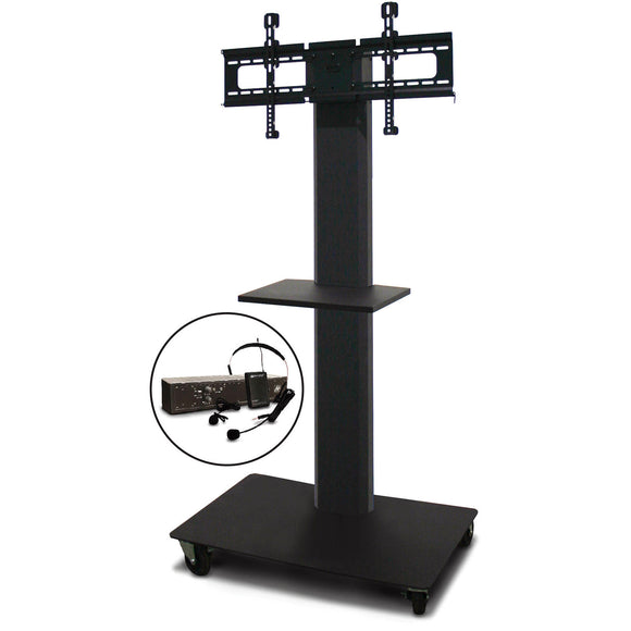 Marvel MVPFS6055DT-E Monitor Stand with Shelf & Earpiece Microphone