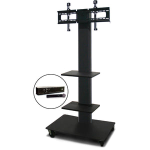 Marvel MVPFS6065DT-2H Monitor Stand with Two Shelves & Hand Microphone