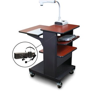 Marvel MVPSE2432CHDT-TE Benchmark Cart with Tilting Shelf & Ear Microphone - Cherry