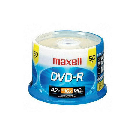 Maxell 16x Write-Once DVD-R Spindle 50 Disc Spindle