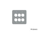 Mystery FP-2G-6-S 2-Gang Stainless Wall Panel 6 Each Neutrik D