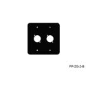 Mystery FP-2G-P2-B 2-Gang Black Wall Panel  1 Each Decora 1 Each Neutrik D