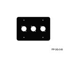 Mystery FP-3G-3-B 3-Gang Black Wall Panel 3 Each Neutrik D