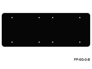 Mystery FP-6G-0-B 6-Gang Black Wall Panel for Blank