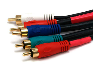 RG59U 5-RCA 12 AWG Component Video-Audio Coaxial Cable 12FT Black