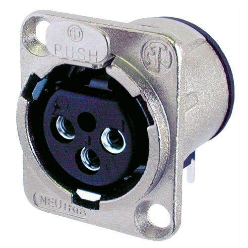 Neutrik NC3MD-H Horizontal Male 3-Pin XLR - Nkl/Blk