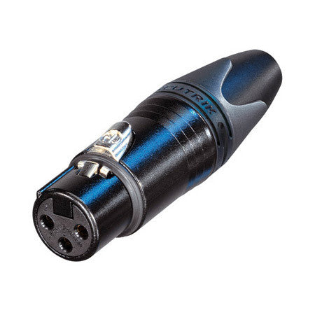 Neutrik NC3FXX-HA-BAG 3 Pole Female XLR Cable Connector Black/Silver