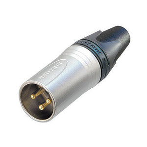 Neutrik NC3MXX-HE 3 Pole XLR-M Velour Chromium Housing Gold Contacts