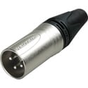 Neutrik NC3MXX 3 Pin Male XLR Cable Connector - Nickel/Silver