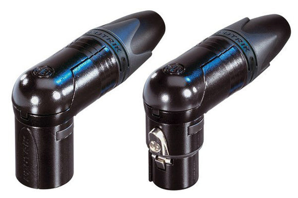 Neutrik NC4MRX-B 4 Pin XLR RA Male - Black/Gold