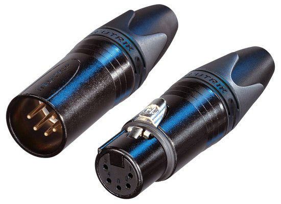 Neutrik NC5MXX-B XLR Male Cable Conn/Blk with gold contacts