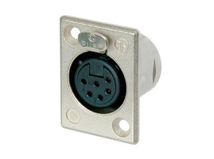 Neutrik NC6FSP-1 6 Pole Female Receptacle - Nickel/Silver