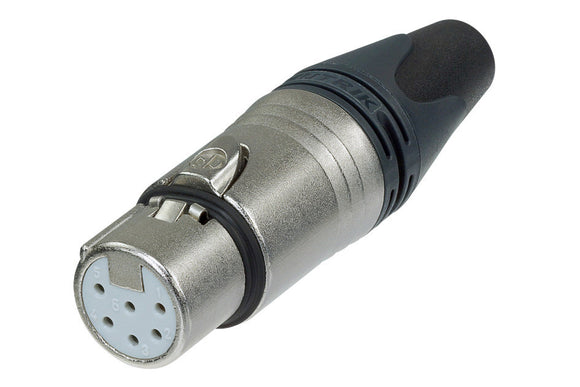 Neutrik NC6MSXX 6 Pole XLR Male Nickel/Silver Switchcraft Pin Layout